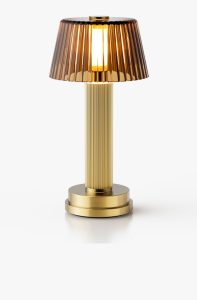 Manhattan lampe de table Abat jour en verre ambre NEOZ Lighting - Lampes de table sans fil
