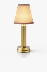 Manhattan lampe de table Laiton Coton NEOZ Lighting - Lampes de table sans fil